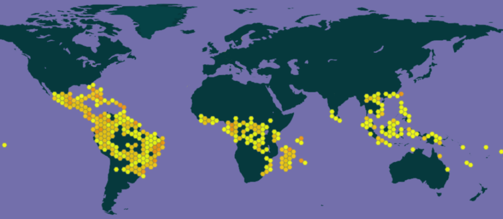 zone où se trouve des vanilles dans le monde